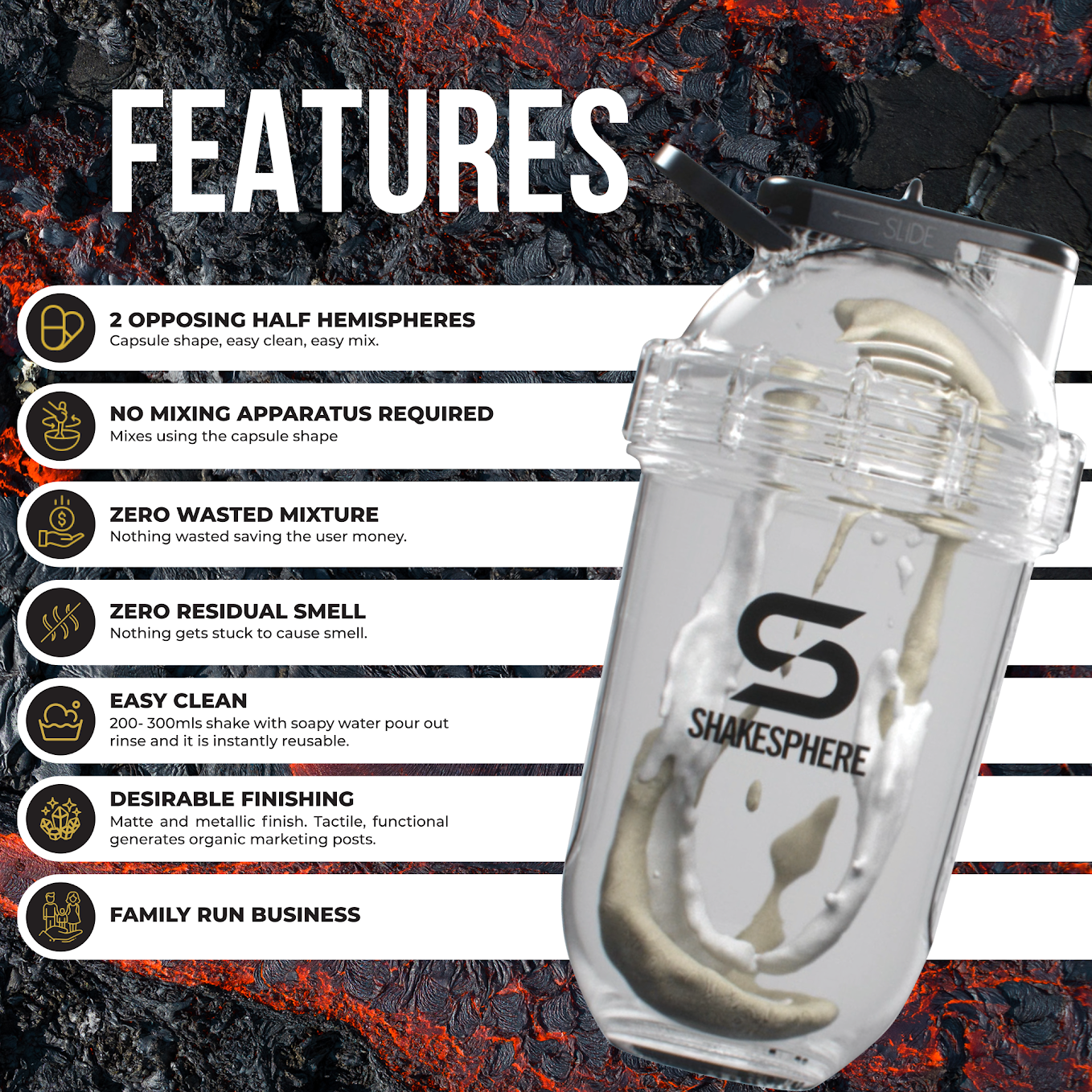 ShakeSphere Tumbler Tritan 膠囊雪克杯 透明色/透黑色 膠囊雪克杯