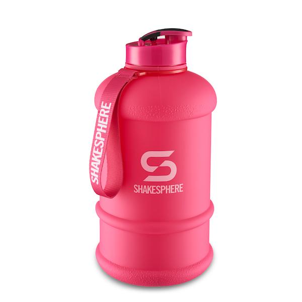 1.3L ShakeSphere Hydration Jug Matte Pink/White Logo - ShakeSphere