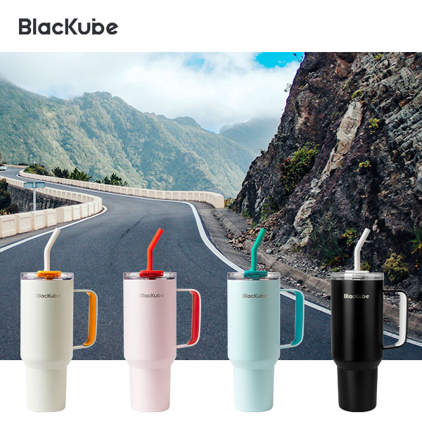 BlacKube Tumbler系列 不鏽鋼杯體 陶瓷內裏 保溫杯 1200ml 含矽膠吸管（送吸管刷）